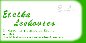 etelka leskovics business card